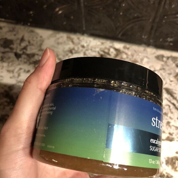 Bath Body Works Stress Relief Eucalyptus Basil 13 oz Sugar Scrub New BBW - Picture 6 of 10